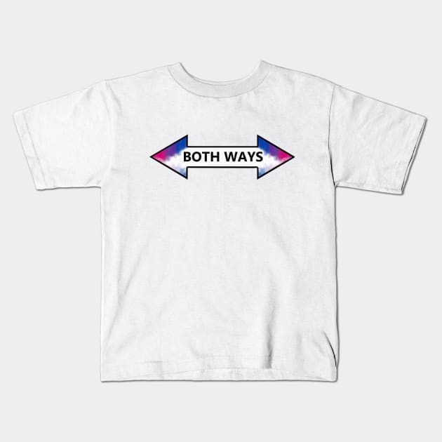 Both Ways Bisexuality LGBT Pride Arrow Design Kids T-Shirt by MythicalPride